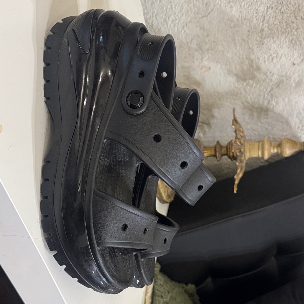 Croc Black Platform Sandals - Picture 2 of 5